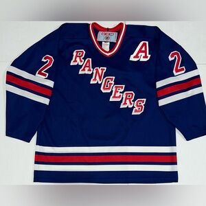 Vintage New York Rangers Brian Leetch Jersey Ccm 90s Xl